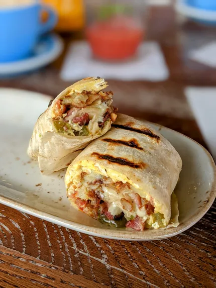 Las Iguanas breakfast burrito